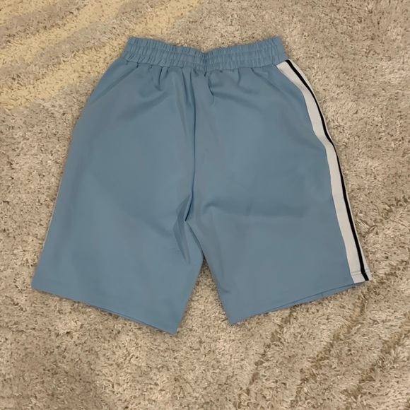 Palm Angels Blue & White Striped Track Print Logo Shorts Men’s Sizes S, M, L - Picture 2 of 2